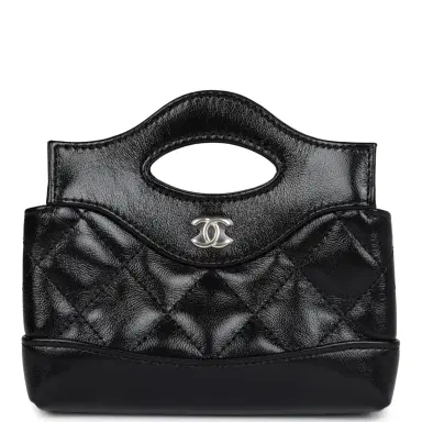 Chanel Chanel Micro 31 Shopper Black Shiny Lambskin Light Gold Hardware | Thumbnail 1 Chanel Chanel Micro 31 Shopper Black Shiny Lambskin Light Gold Hardware | Thumbnail 1