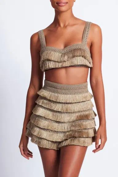 PatBo Metallic Fringe Bralette | Thumbnail 1