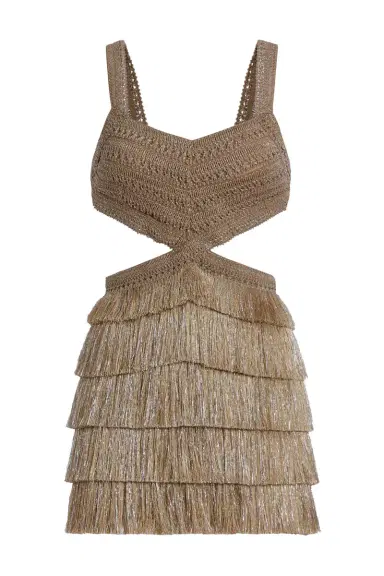 PatBo Metallic Fringe Cut-Out Mini Dress | Thumbnail 3