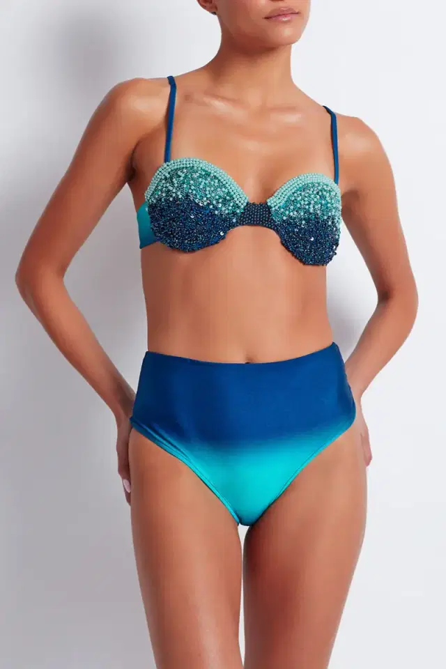 PatBo OMBRE HIGH WAIST BIKINI BOTTOM (FINAL SALE)