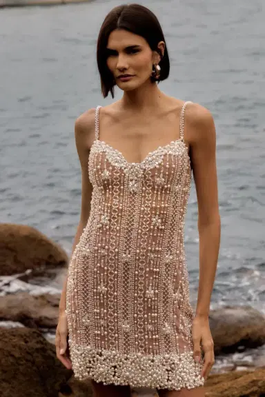 PatBo Pearl-Beaded Cocktail Dress (FINAL SALE) | Thumbnail 4 PatBo Pearl-Beaded Cocktail Dress (FINAL SALE) | Thumbnail 4