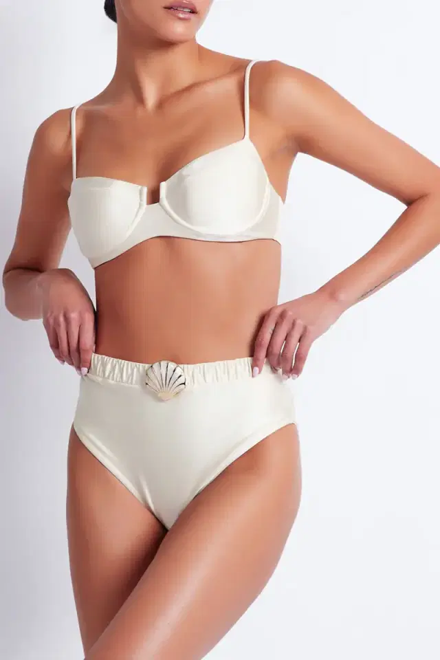 PatBo SEASHELL HIGH CUT BIKINI BOTTOM (FINAL SALE)