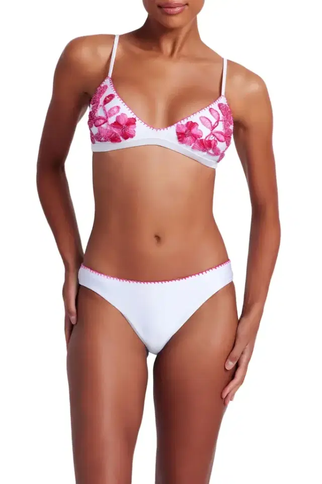 PatBo Viera Embroidered Bikini Bottom