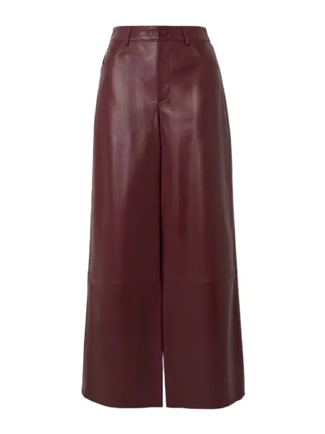 Figari Paneled Leather Wide-leg Pants - x large Figari Paneled Leather Wide-leg Pants - x large