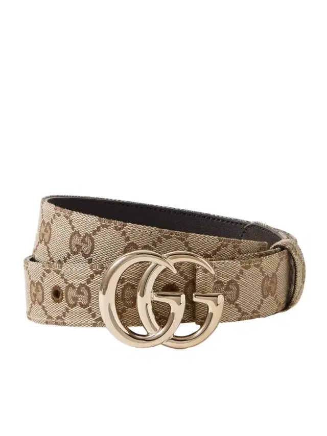 Gg Marmont Printed Coated-canvas Belt