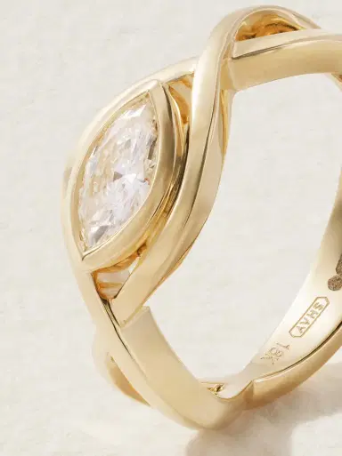 SHAY Vine 18-karat Gold Diamond Ring | Thumbnail 4