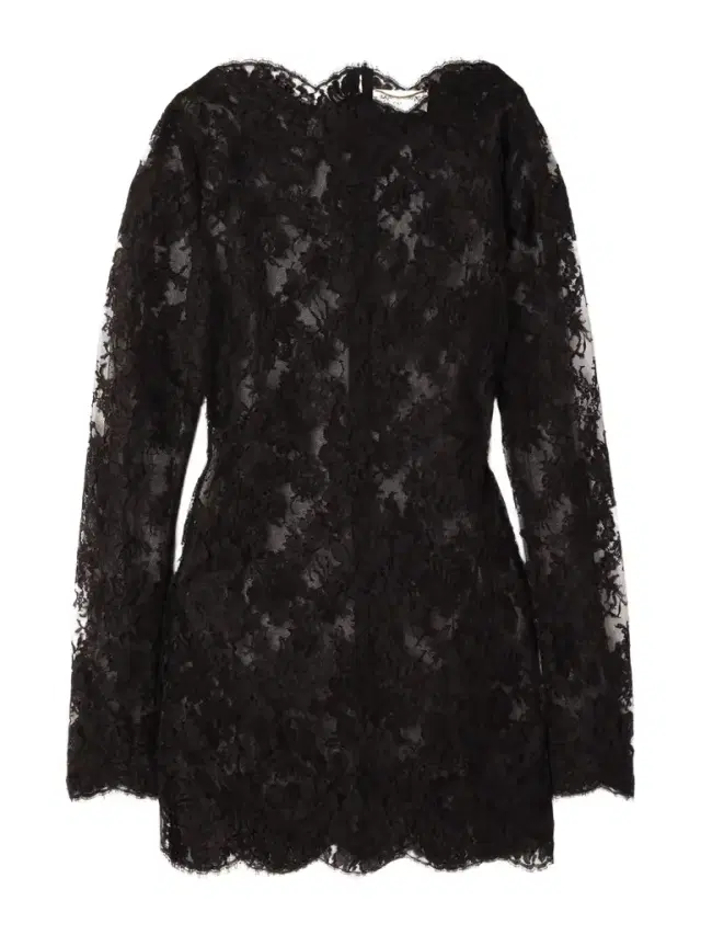 Scalloped Cotton-blend Lace Mini Dress