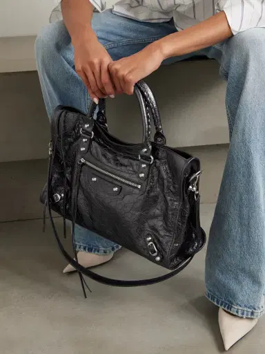 Balenciaga Le City Medium Textured-leather Tote | Thumbnail 2