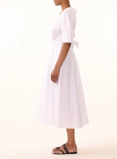 Jason Wu Collection COTTON SATEEN SHORT SLEEVE DAY DRESS | Thumbnail 2