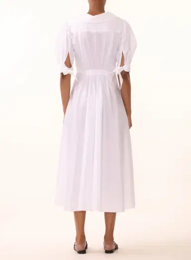 Jason Wu Collection COTTON SATEEN SHORT SLEEVE DAY DRESS | Thumbnail 3
