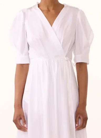 Jason Wu Collection COTTON SATEEN SHORT SLEEVE DAY DRESS | Thumbnail 4
