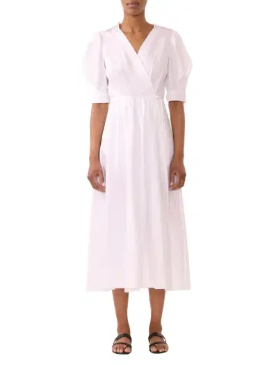 Jason Wu Collection COTTON SATEEN SHORT SLEEVE DAY DRESS | Thumbnail 1
