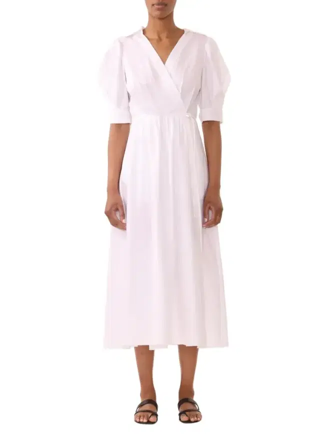 Jason Wu Collection COTTON SATEEN SHORT SLEEVE DAY DRESS