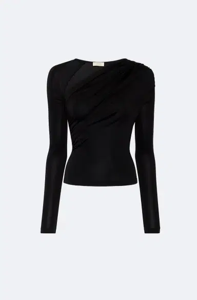 Lapointe Jersey Asymmetrical Ruched Top | Thumbnail 3