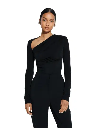 Lapointe Jersey Asymmetrical Ruched Top | Thumbnail 1