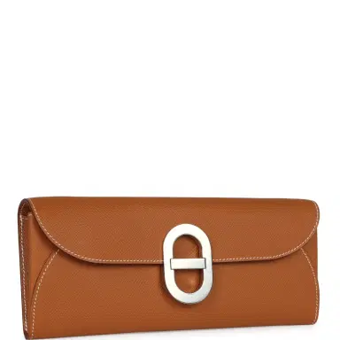 HERMÈS Hermes Chaine d'Ancre Wallet to Go Gold Epsom Palladium Hardware | Thumbnail 2
