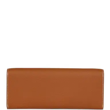 HERMÈS Hermes Chaine d'Ancre Wallet to Go Gold Epsom Palladium Hardware | Thumbnail 4