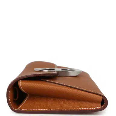 HERMÈS Hermes Chaine d'Ancre Wallet to Go Gold Epsom Palladium Hardware | Thumbnail 5