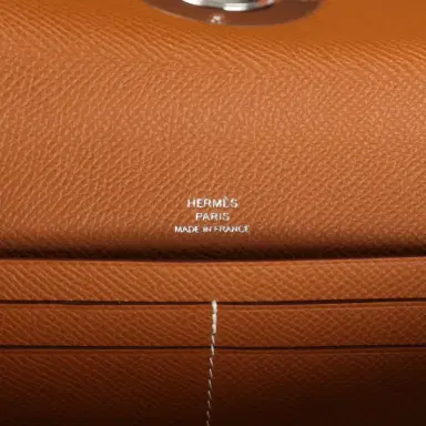 HERMÈS Hermes Chaine d'Ancre Wallet to Go Gold Epsom Palladium Hardware | Thumbnail 7