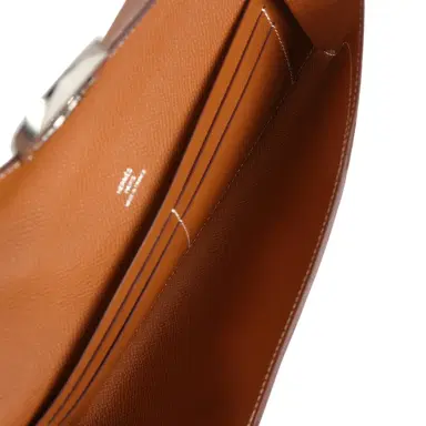 HERMÈS Hermes Chaine d'Ancre Wallet to Go Gold Epsom Palladium Hardware | Thumbnail 8