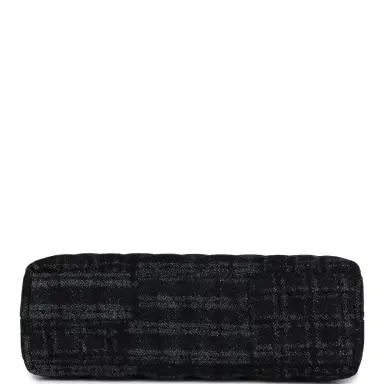 Chanel Chanel Small Kelly Shopper Dark Grey & Black Plaid Canvas Ruthenium Hardware | Thumbnail 6