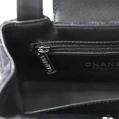 Chanel Chanel Small Kelly Shopper Dark Grey & Black Plaid Canvas Ruthenium Hardware | Thumbnail 10