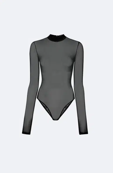 Lapointe Mesh Mock Neck Bodysuit | Thumbnail 3 Lapointe Mesh Mock Neck Bodysuit | Thumbnail 3