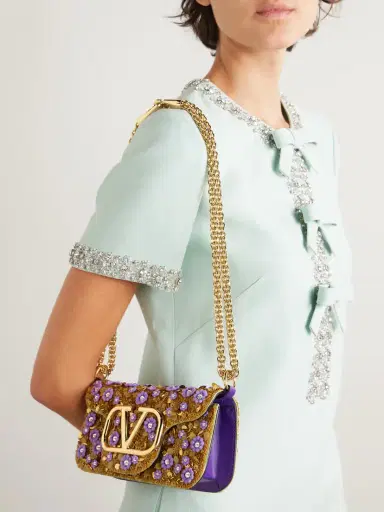 Valentino Garavani Locò Small Embellished Leather Bag | Thumbnail 6