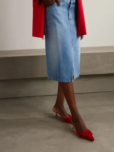 Manolo Blahnik Maysale 50 Buckled Velvet Mules | Thumbnail 2 Manolo Blahnik Maysale 50 Buckled Velvet Mules | Thumbnail 2