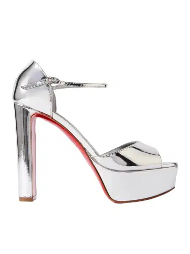 Christian Louboutin Sandaloo 130 Mirrored-leather Platform Sandals | Thumbnail 1 Christian Louboutin Sandaloo 130 Mirrored-leather Platform Sandals | Thumbnail 1