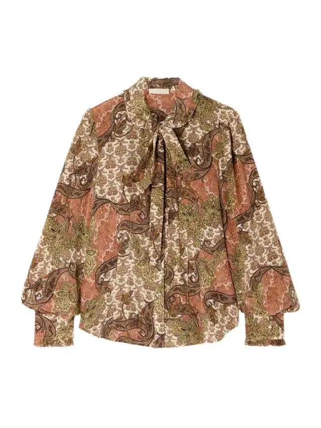 Vedra Pussy-bow Printed Silk Crepe De Chine Blouse