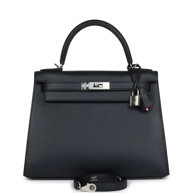 hermes Hermes Special Order (HSS) Kelly Sellier 28 Bleu Obscur Verso Sombrero Palladium Hardware
