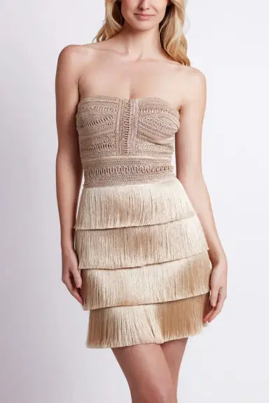 PatBo Metallic Knit Strapless Mini Dress | Thumbnail 3