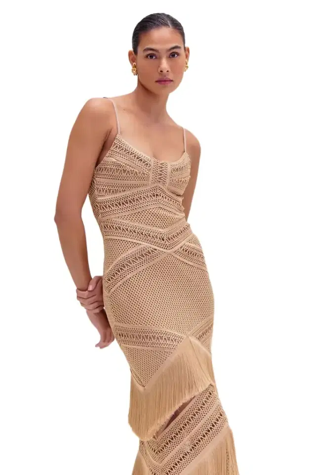 Sleeveless Fringe Maxi Dress (EXCLUSIVE)
