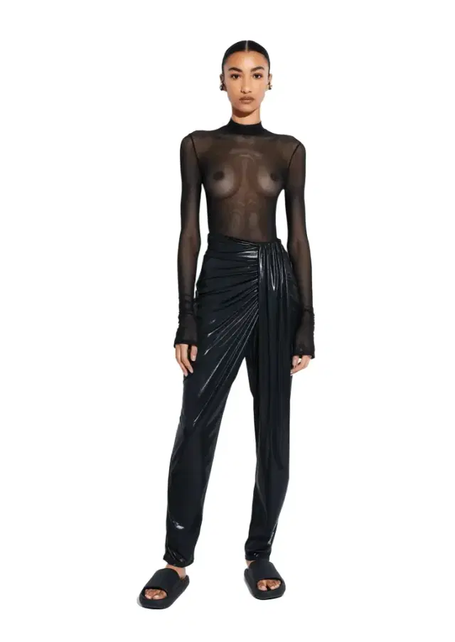 LAPOINTE Coated Jersey Draped Pant