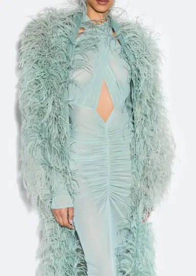 LAPOINTE Marbled Feathers Coat | Thumbnail 3 LAPOINTE Marbled Feathers Coat | Thumbnail 3