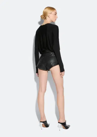 Lapointe Stretch Faux Leather Mini Short | Thumbnail 2 Lapointe Stretch Faux Leather Mini Short | Thumbnail 2