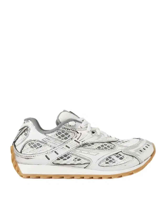 Orbit Metallic Rubber, Mesh And Fishnet Sneakers