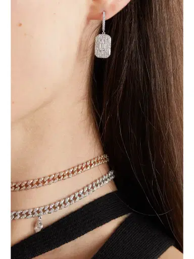 SHAY 18-karat White Gold Diamond Earrings | Thumbnail 2 SHAY 18-karat White Gold Diamond Earrings | Thumbnail 2
