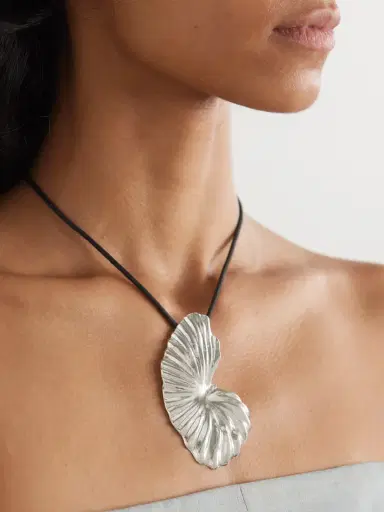 YSSO The Birth Of Venus Sterling Silver And Cord Necklace | Thumbnail 5