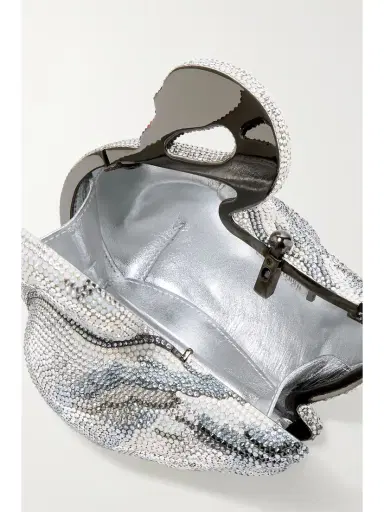 Judith Leiber Couture Swan Odette Crystal-embellished Silver-tone Clutch | Thumbnail 5