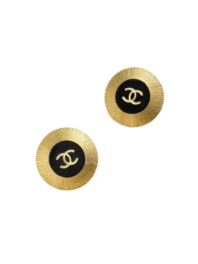 plated And Enamel Clip Earrings