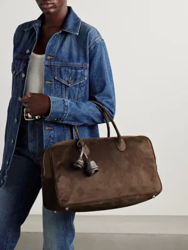 Magda Butrym Brigitte Large Leather-trimmed Suede Tote | Thumbnail 2 Magda Butrym Brigitte Large Leather-trimmed Suede Tote | Thumbnail 2