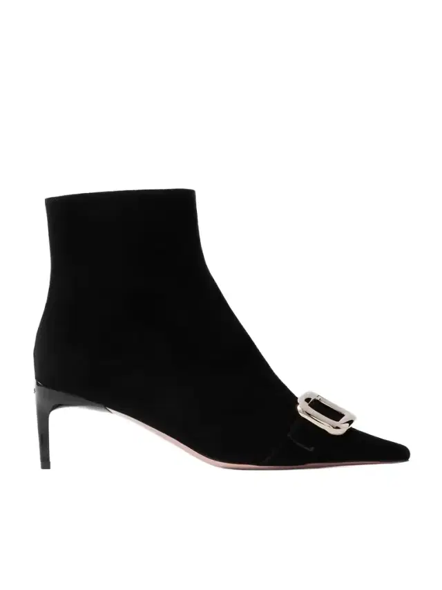 Roger Vivier Viv' Canard 55 Suede Ankle Boots
