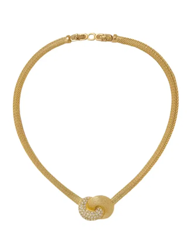 Christian Dior Gold-plated Swarovski Crystal Necklace
