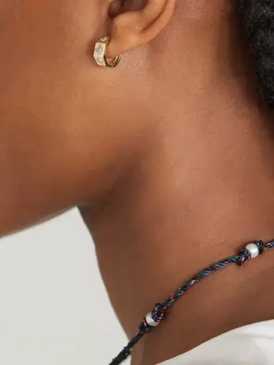 Marie Lichtenberg Ecrou Petite 18-karat Gold Diamond Single Hoop Earring | Thumbnail 2