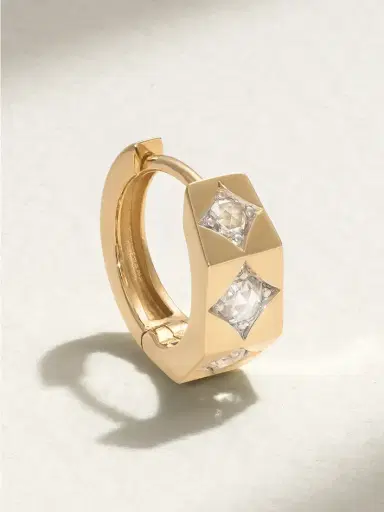 Marie Lichtenberg Ecrou Petite 18-karat Gold Diamond Single Hoop Earring | Thumbnail 1