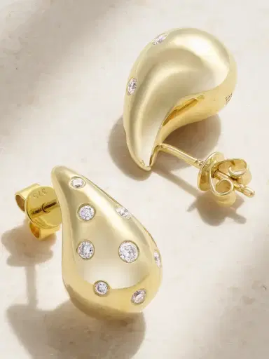 Roxanne First Happy Tears 14-karat Gold Diamond Earrings | Thumbnail 3 Roxanne First Happy Tears 14-karat Gold Diamond Earrings | Thumbnail 3