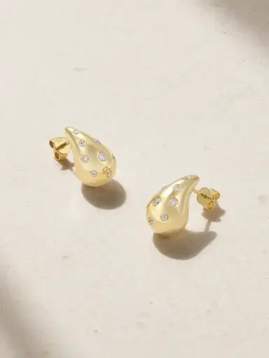 Roxanne First Happy Tears 14-karat Gold Diamond Earrings | Thumbnail 1 Roxanne First Happy Tears 14-karat Gold Diamond Earrings | Thumbnail 1