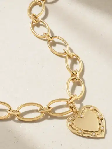 Foundrae Heart Token - Love 18-karat Gold Diamond Necklace | Thumbnail 1 Foundrae Heart Token - Love 18-karat Gold Diamond Necklace | Thumbnail 1